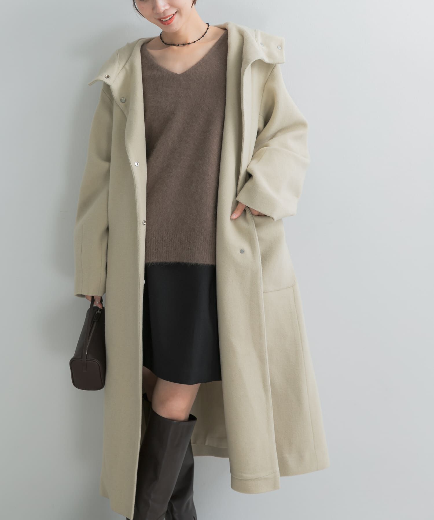 URBAN RESEARCH ROSSO「アンチピリングスタンドフードコート」|ノーカラーコート|イエロー系その他