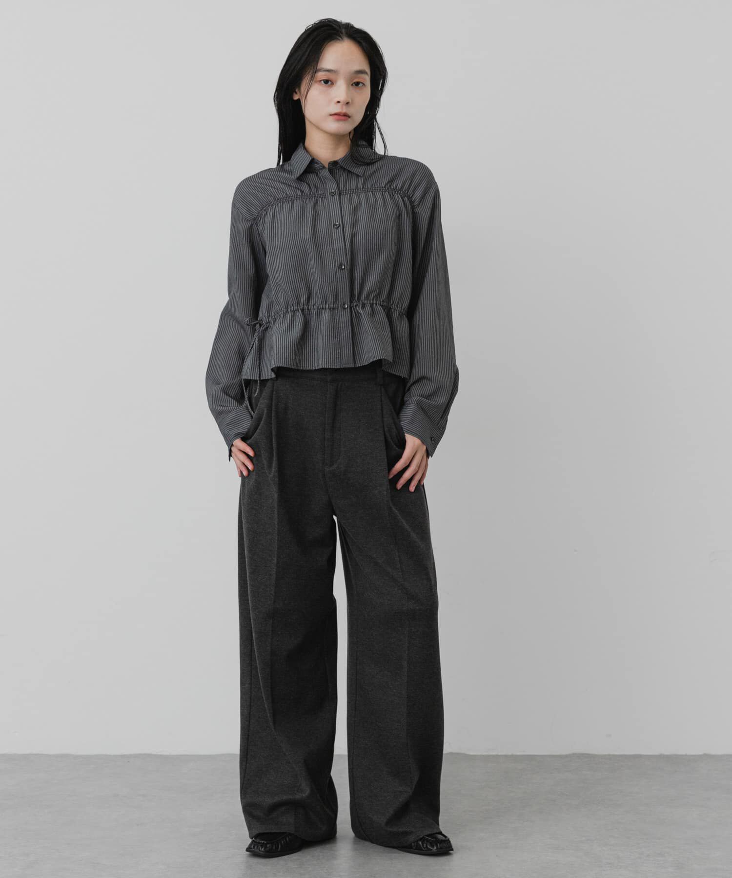 SENSE OF PLACE by URBAN RESEARCH「クロップドギャザーシャーリングシャツ」|シャツ・ブラウス|