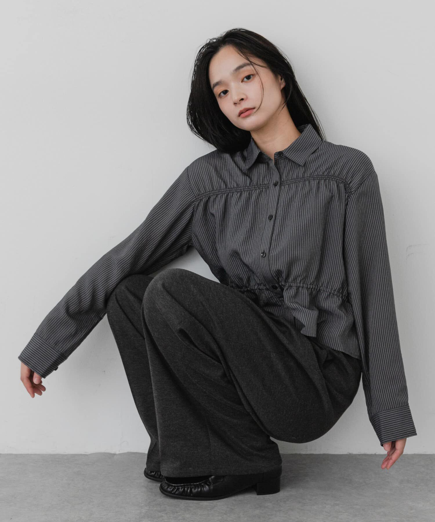 SENSE OF PLACE by URBAN RESEARCH「クロップドギャザーシャーリングシャツ」|シャツ・ブラウス|