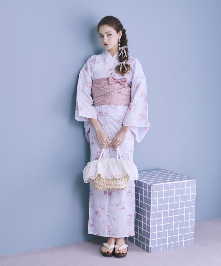 Maison de FLEUR「【セパレート/兵児帯セット】ローズリボン セパレート浴衣」|その他|