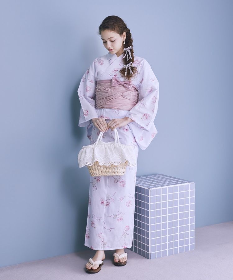Maison de FLEUR「【セパレート/兵児帯セット】ローズリボン セパレート浴衣」|その他|