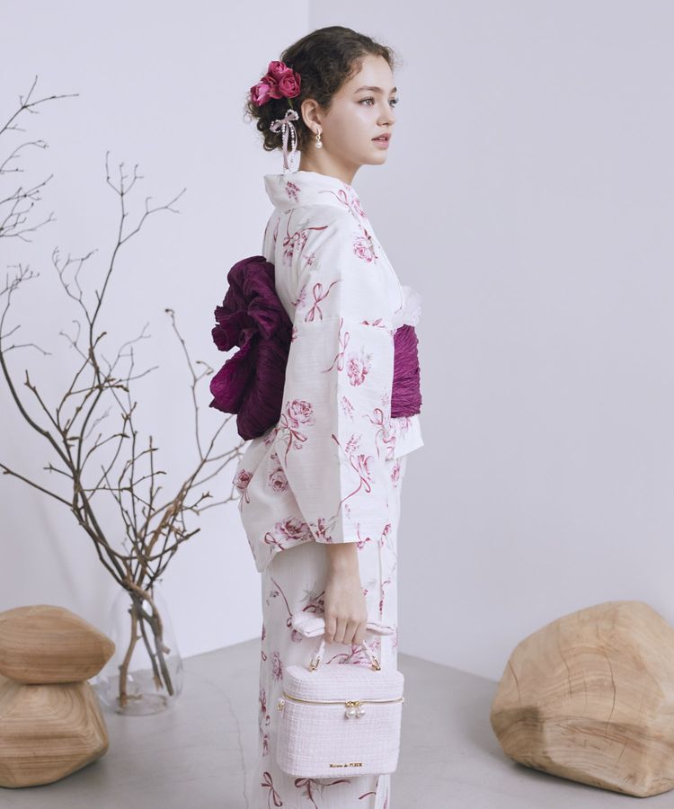 Maison de FLEUR「【セパレート/兵児帯セット】ローズリボン セパレート浴衣」|その他|