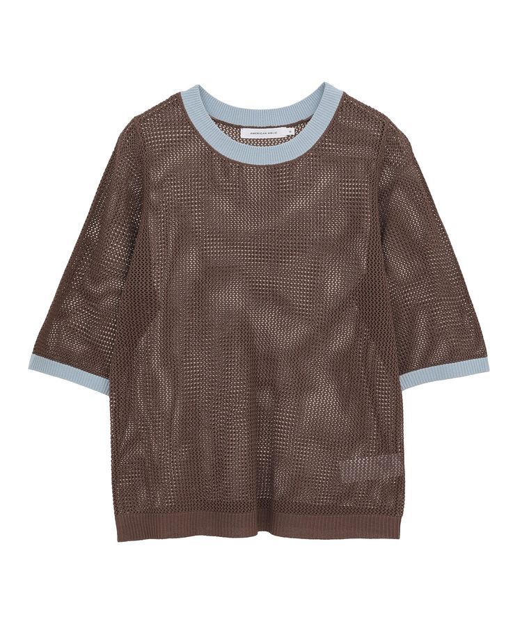 AMERICAN HOLIC「メッシュニットリンガーTシャツ」|ニット・セーター|