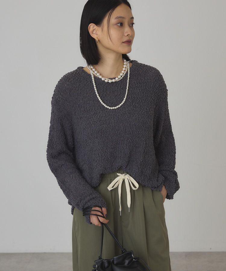 AMERICAN HOLIC「表面感ルーズニット」|ニット・セーター|Charcoal Gray