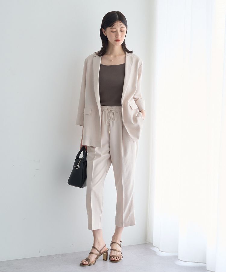 YECCA VECCA「【UVカット】サラサライージーテーパードパンツ」|その他|Light beige