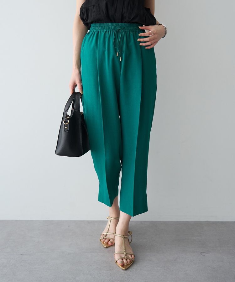 YECCA VECCA「【UVカット】サラサライージーテーパードパンツ」|その他|Green