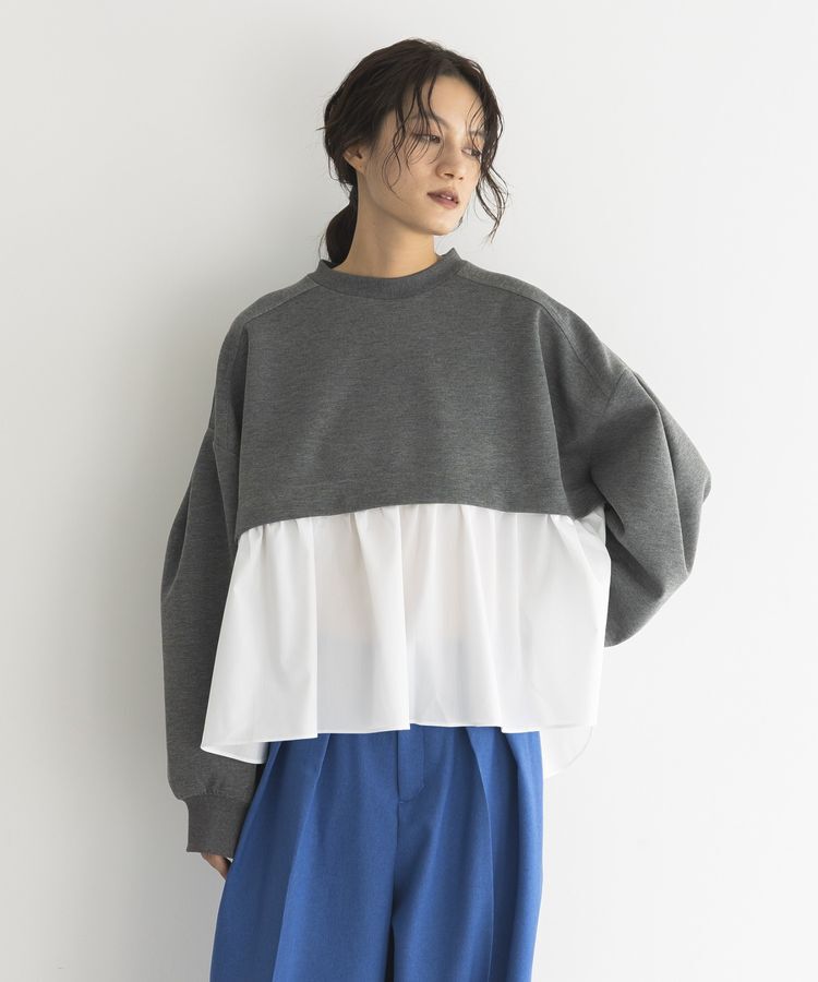 GARAGE OF GOOD CLOTHING「異素材MIXモックネックプルオーバー」|Tシャツ・カットソー|