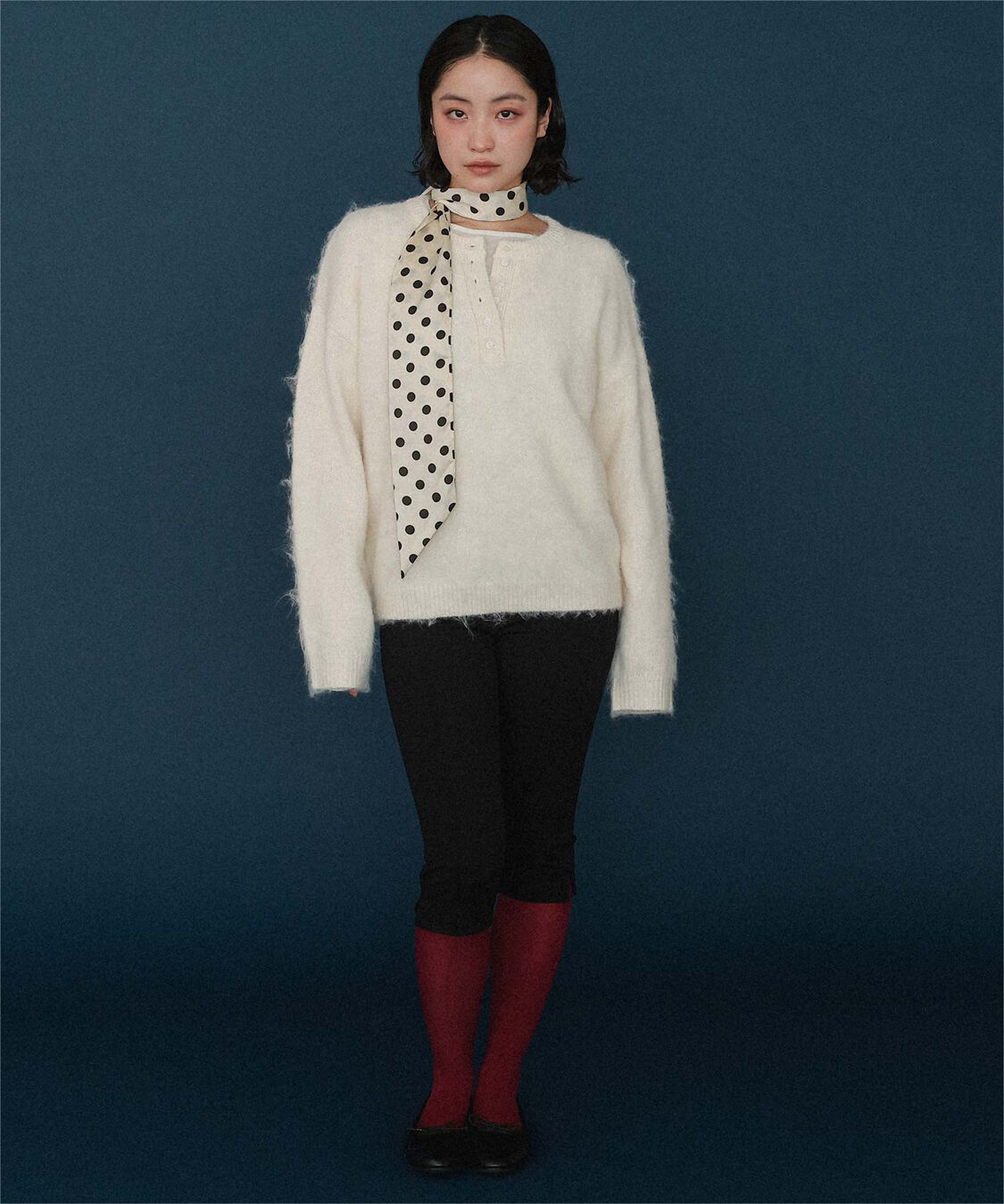 miette「ヘンリーネックシャギーニットプルオーバー」|ニット・セーター|