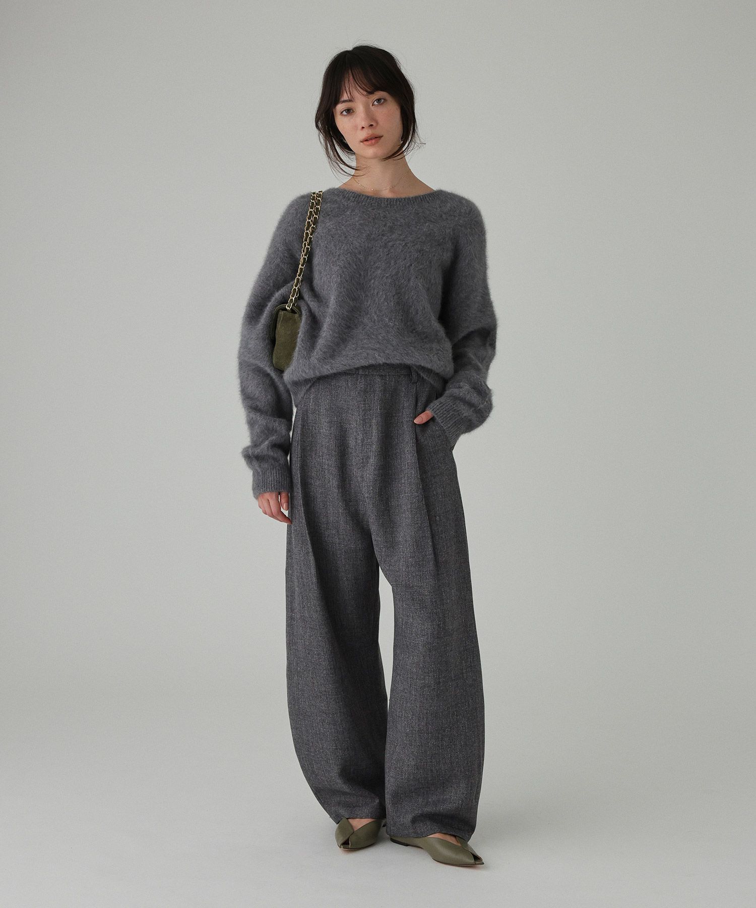 BABYLONE「2WAYFOXカシミヤプルオーバー」|ニット・セーター|