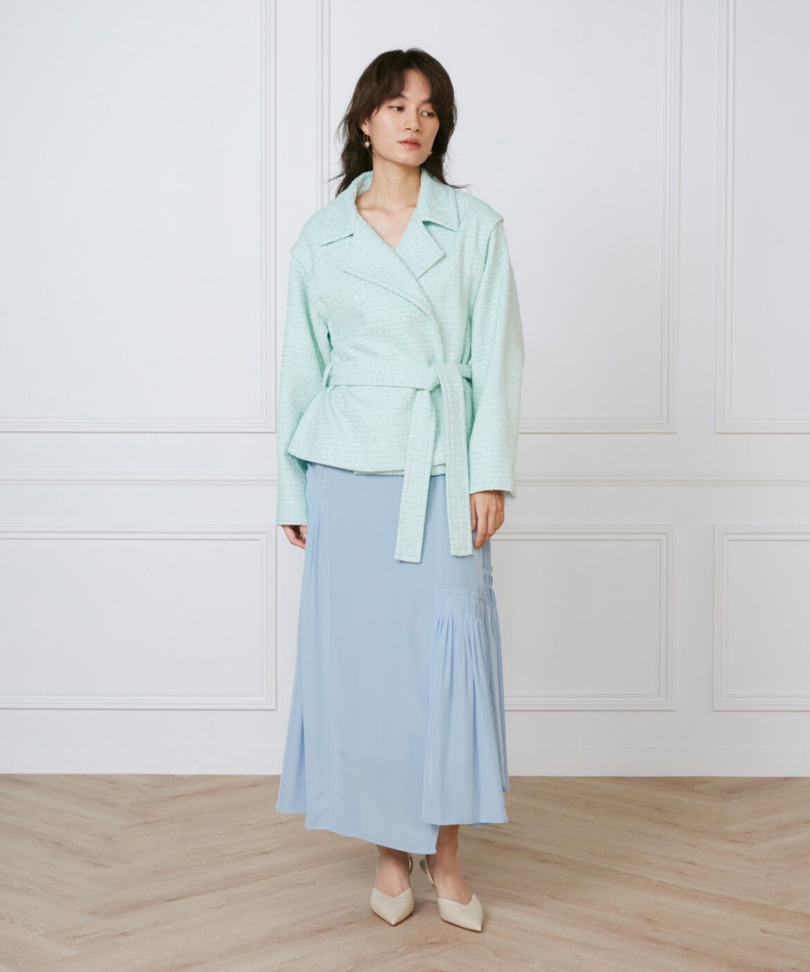 INED「《大きいサイズ》ショートコート《la veille by SUPERIOR CLOSET》」|ピーコート|