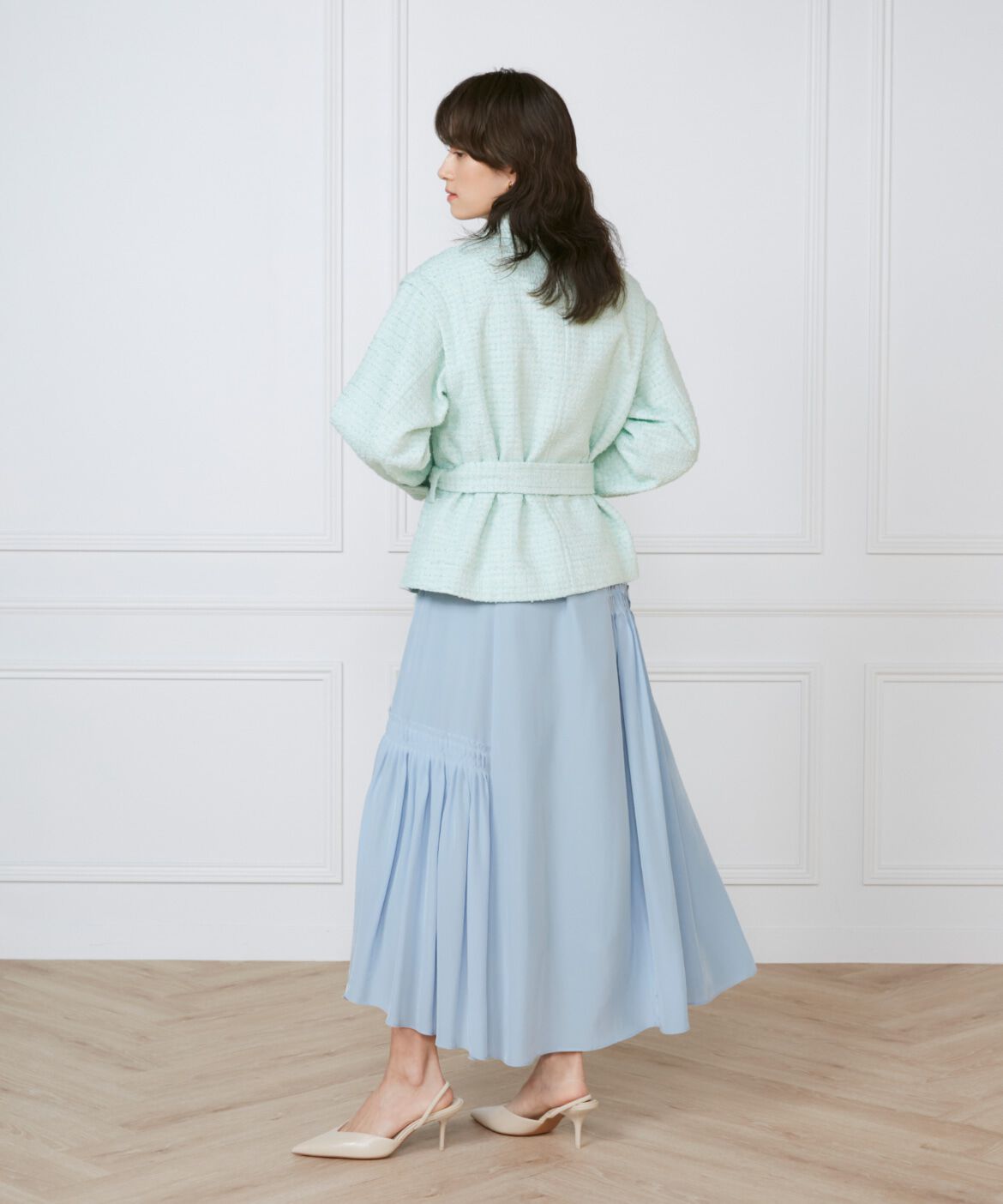 INED「《大きいサイズ》ショートコート《la veille by SUPERIOR CLOSET》」|ピーコート|