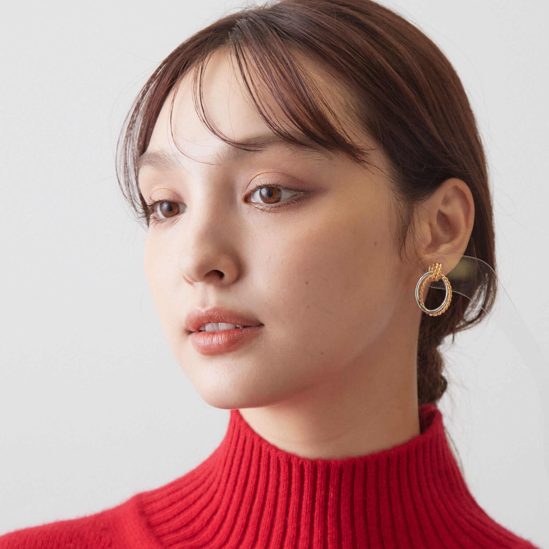 DRESSTERIOR「ツイストバイカラーフープピアス」|ピアス|