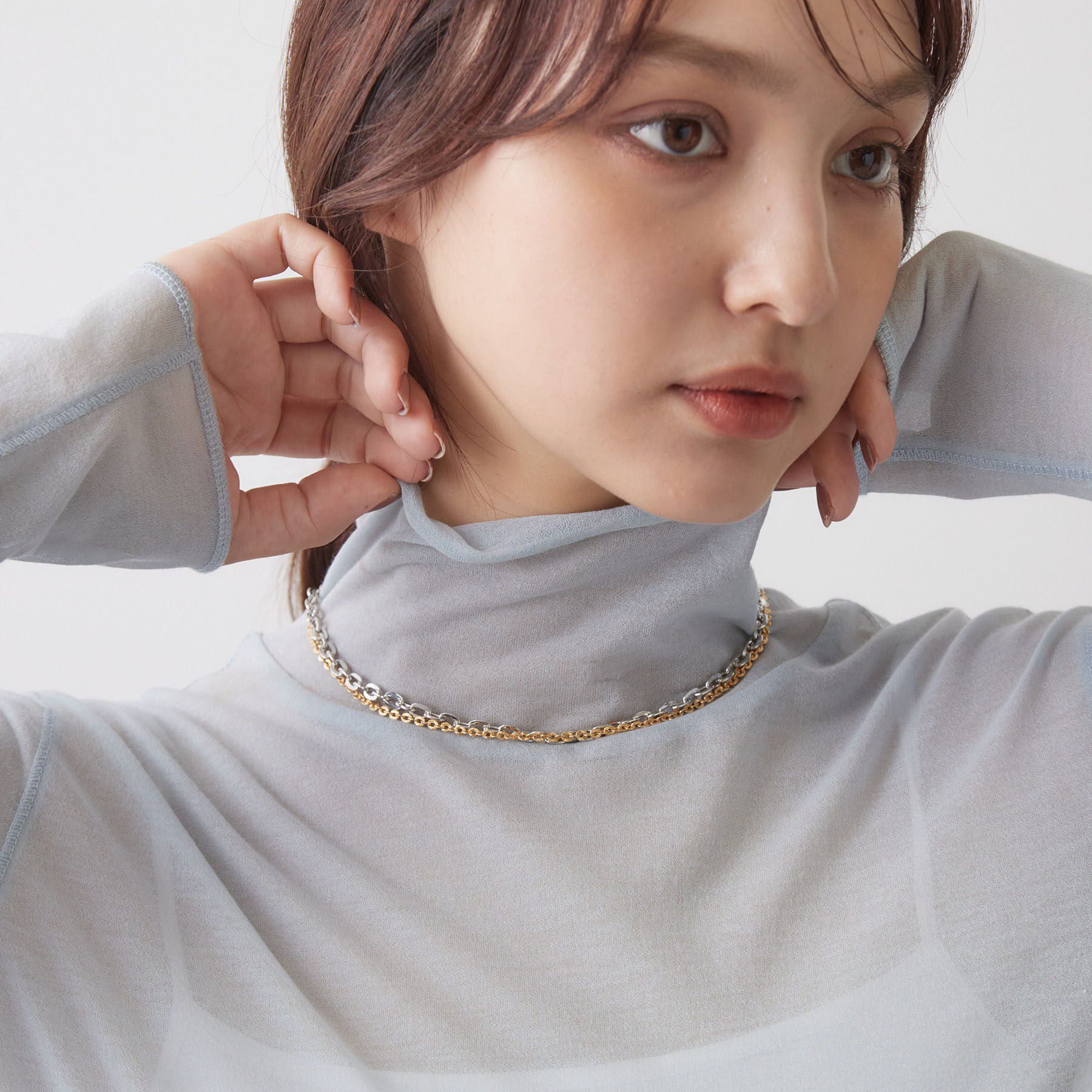 DRESSTERIOR「ミックスチェーンマンテルバーネックレス」|ネックレス|