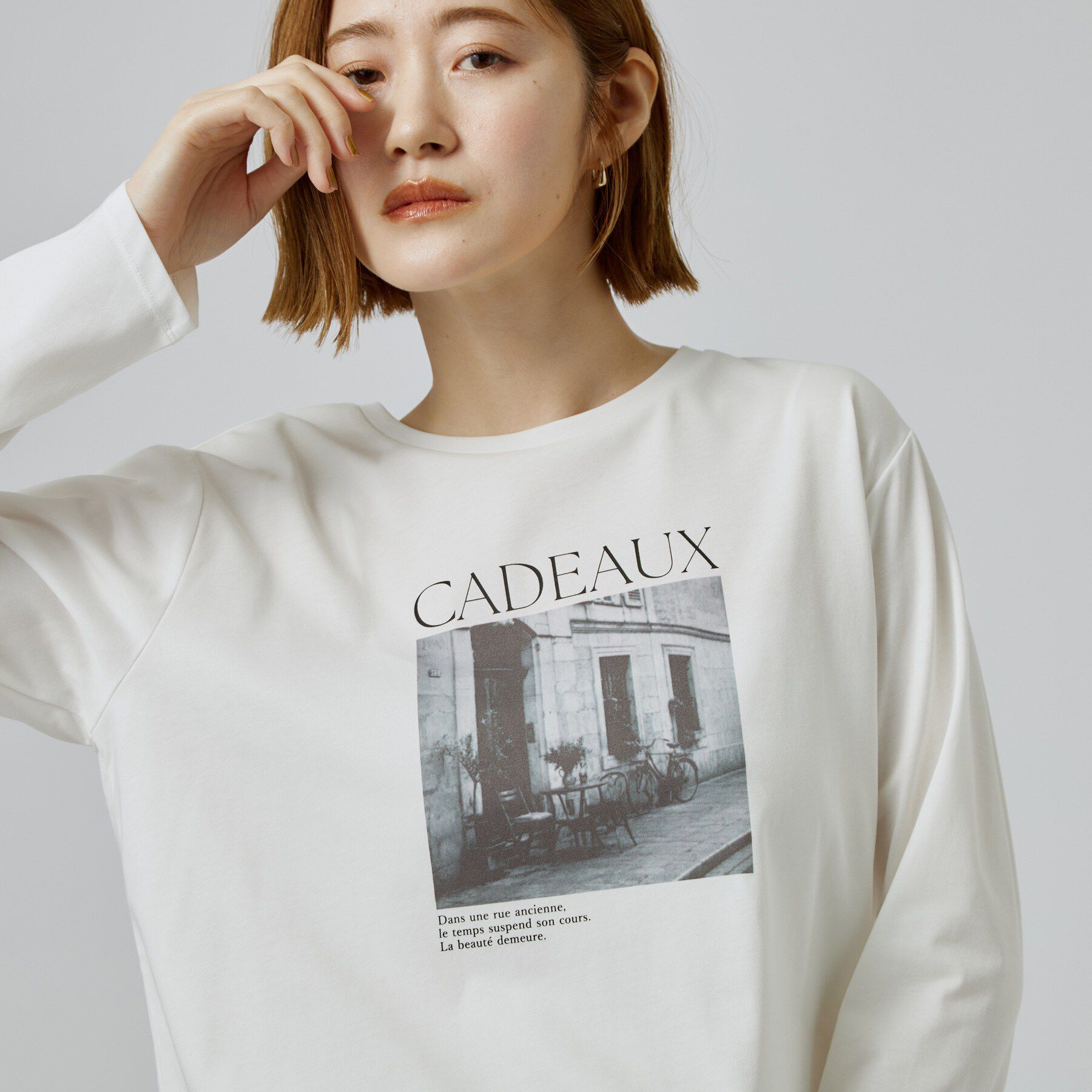 grove「【1枚着でも重ね着でも〇】大人カジュアル プリントアソートロンT」|Tシャツ・カットソー|