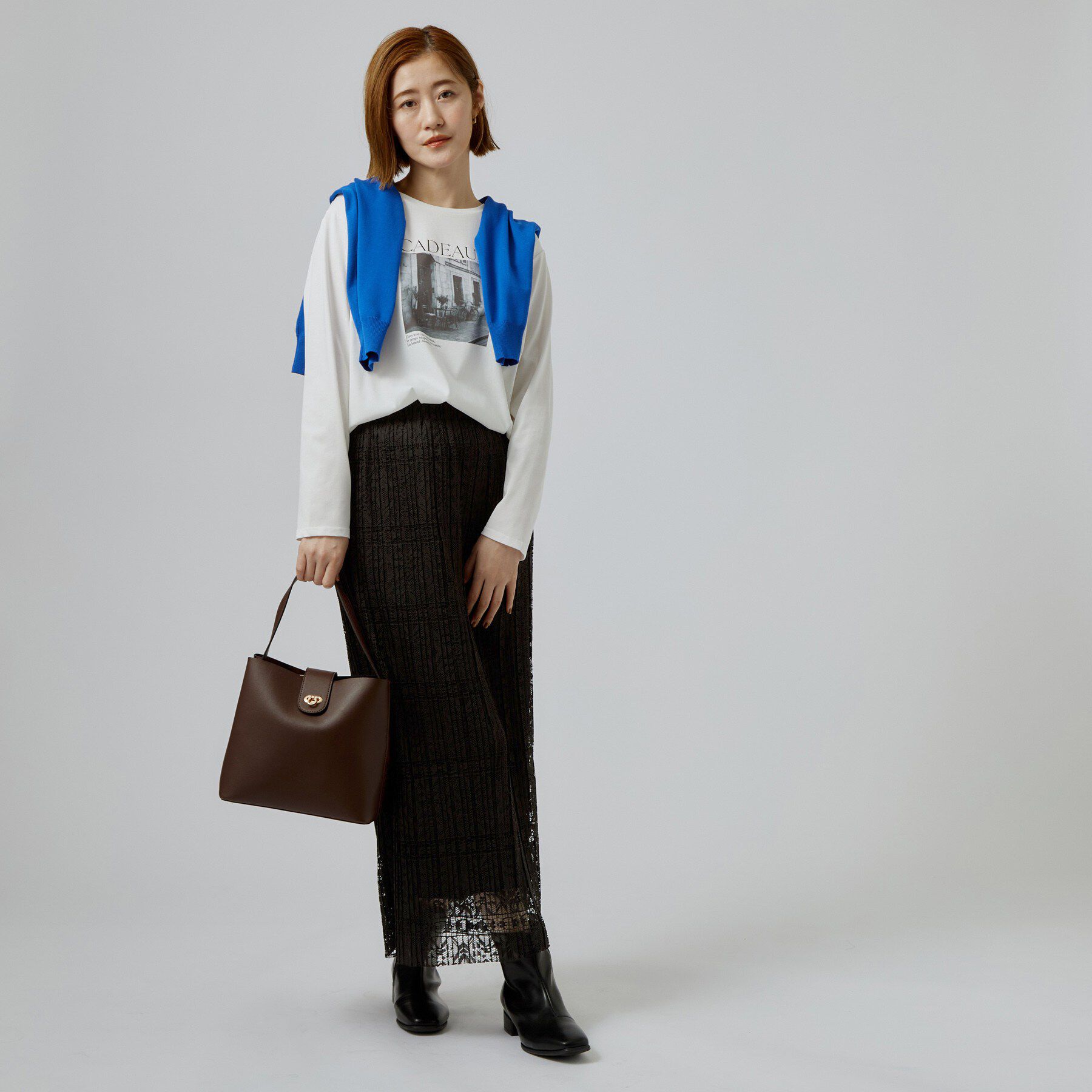 grove「【1枚着でも重ね着でも〇】大人カジュアル プリントアソートロンT」|Tシャツ・カットソー|