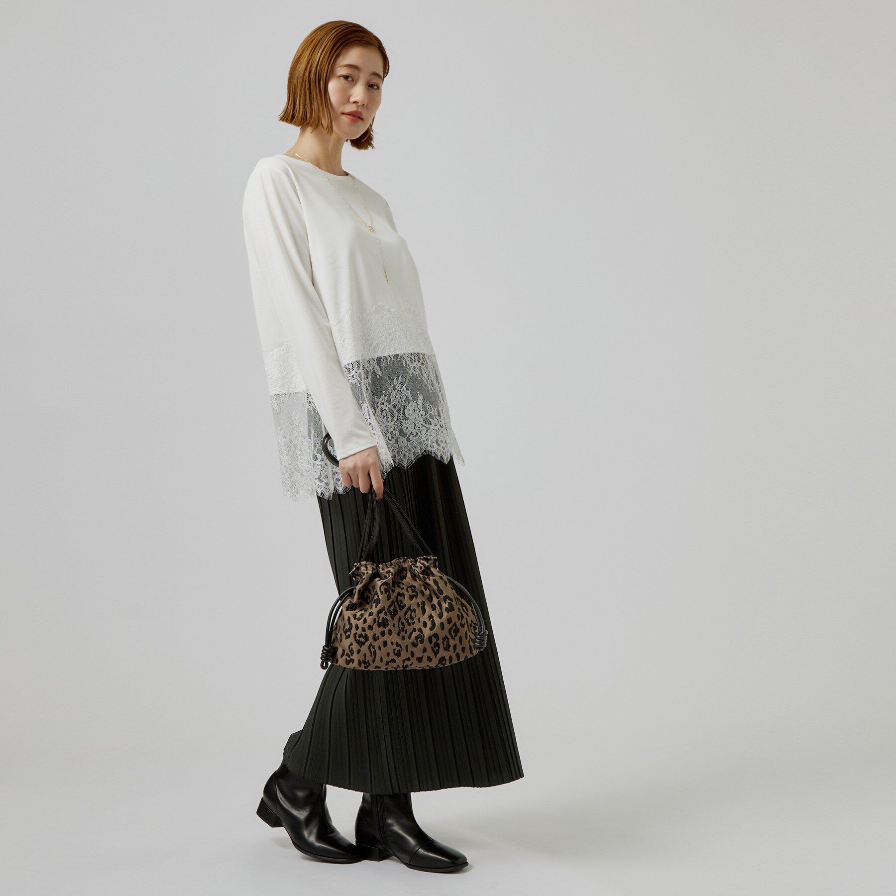 grove「【レイヤードにも◎】裾レースドッキングカットソー」|Tシャツ・カットソー|