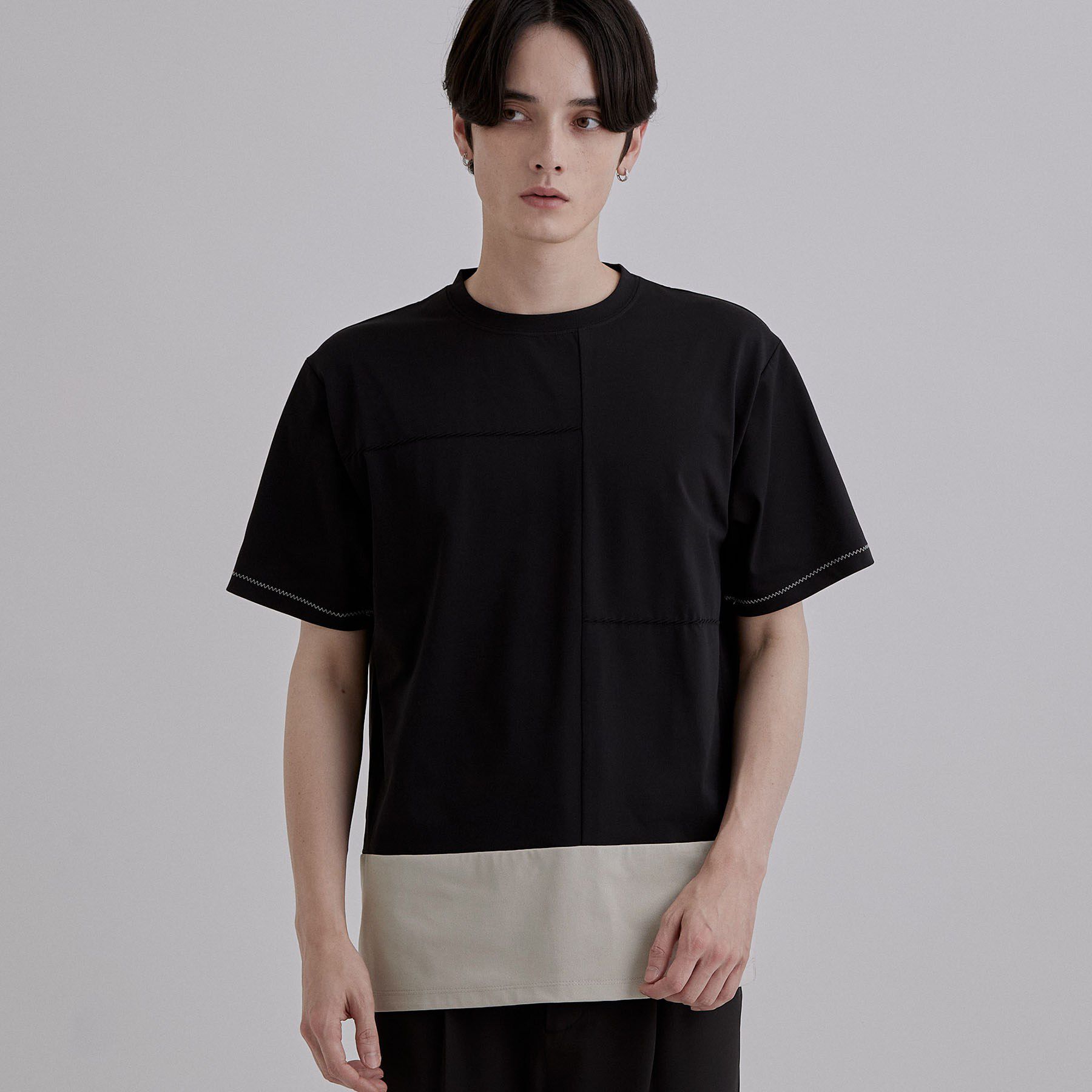 tk.TAKEO KIKUCHI「ダッシュラインバイカラーTシャツ」|Tシャツ・カットソー|