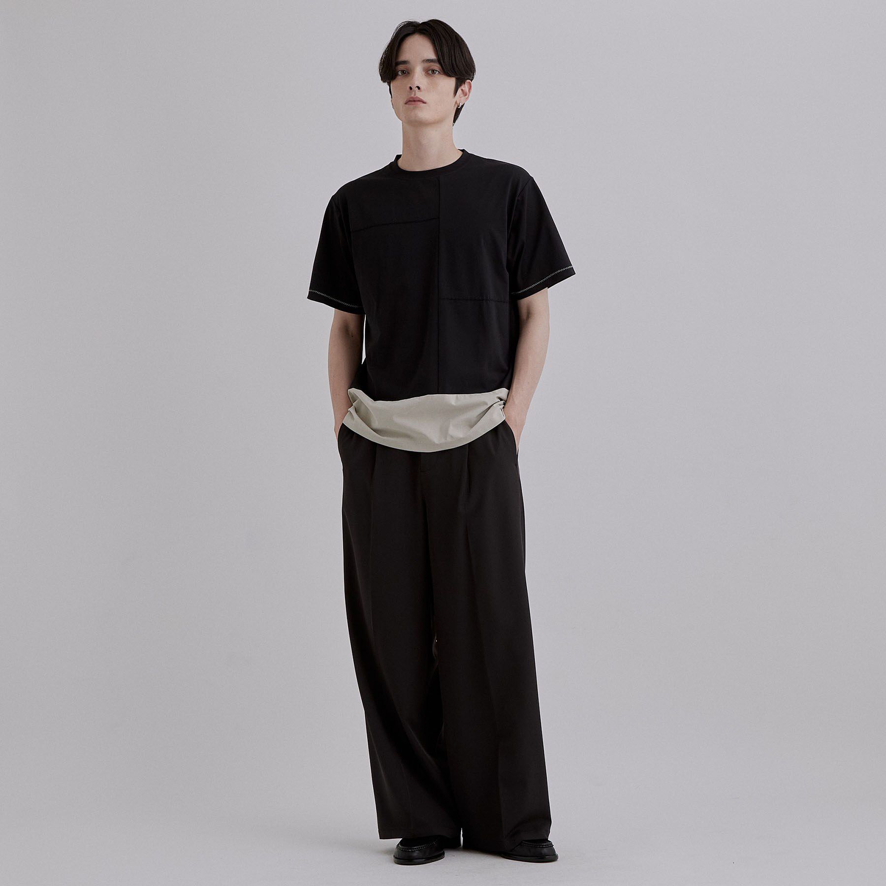 tk.TAKEO KIKUCHI「ダッシュラインバイカラーTシャツ」|Tシャツ・カットソー|