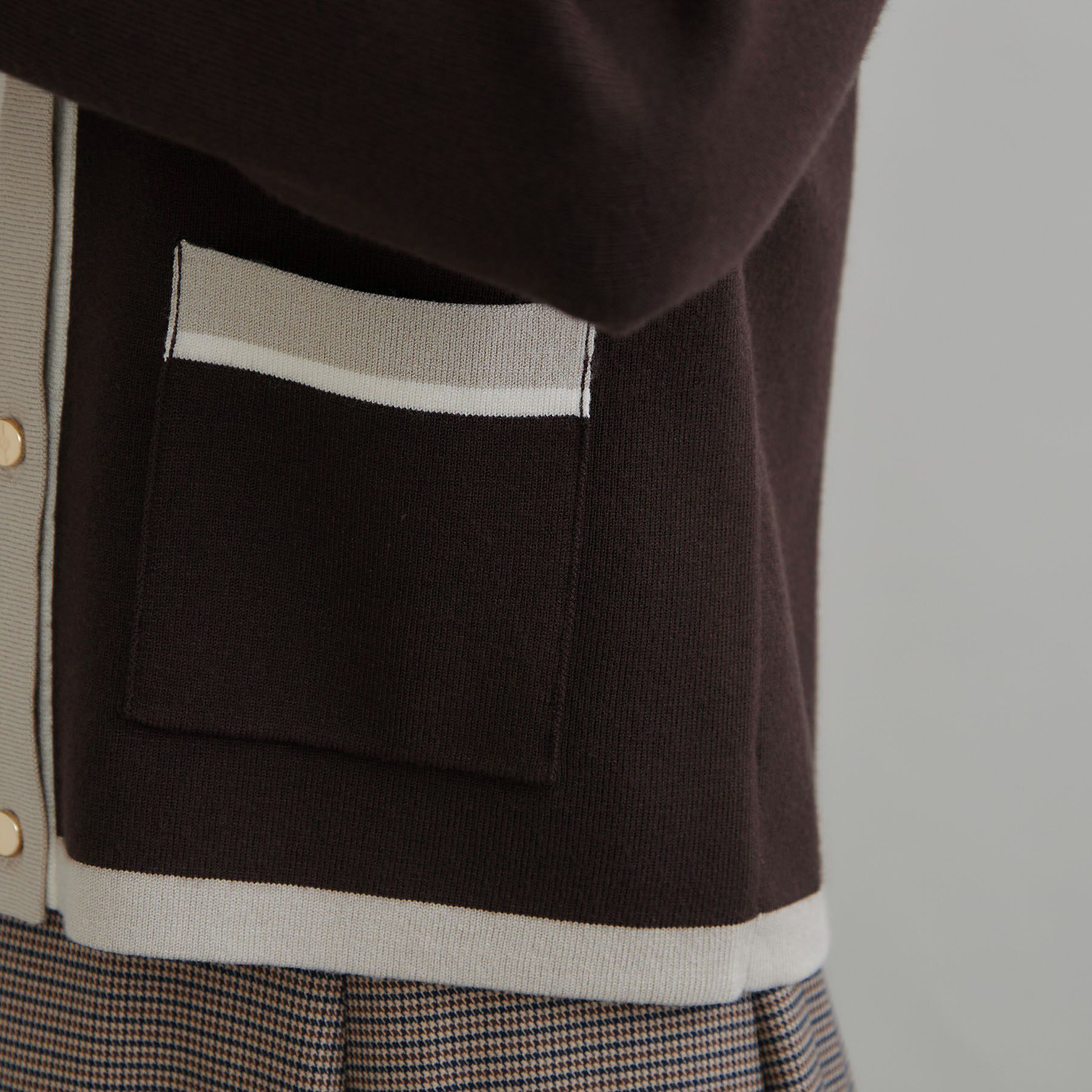 Couture broach「【一枚で主役級】配色総針スカラカーディガン」|カーディガン|