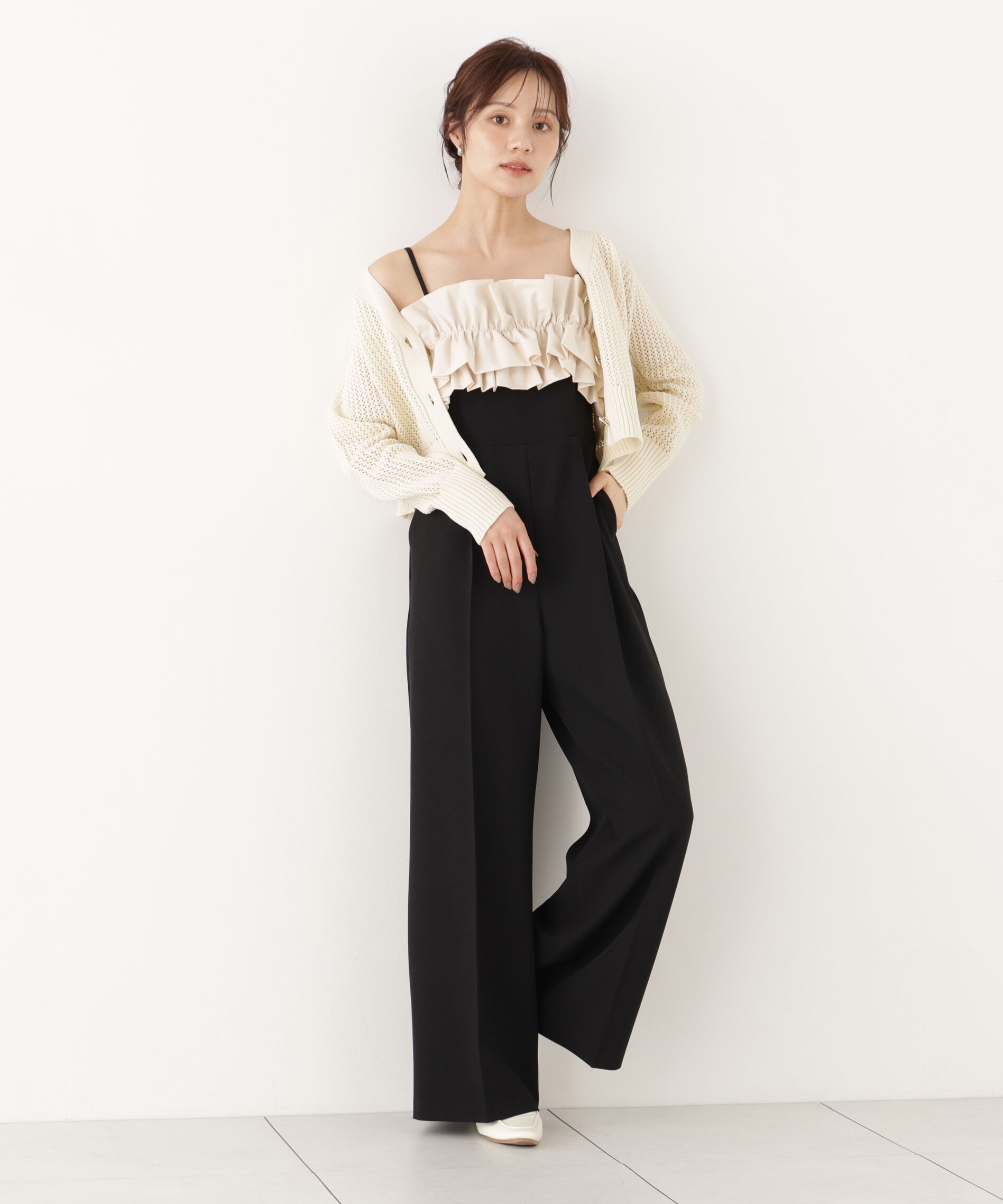 PROPORTION BODY DRESSING「フリルカラーオールインワン」|ワンピース|
