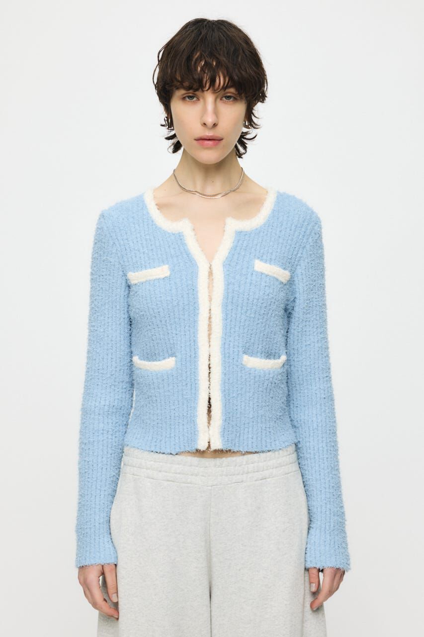 MOUSSY「FANCY YARN BI COLOR カーディガン」|カーディガン|