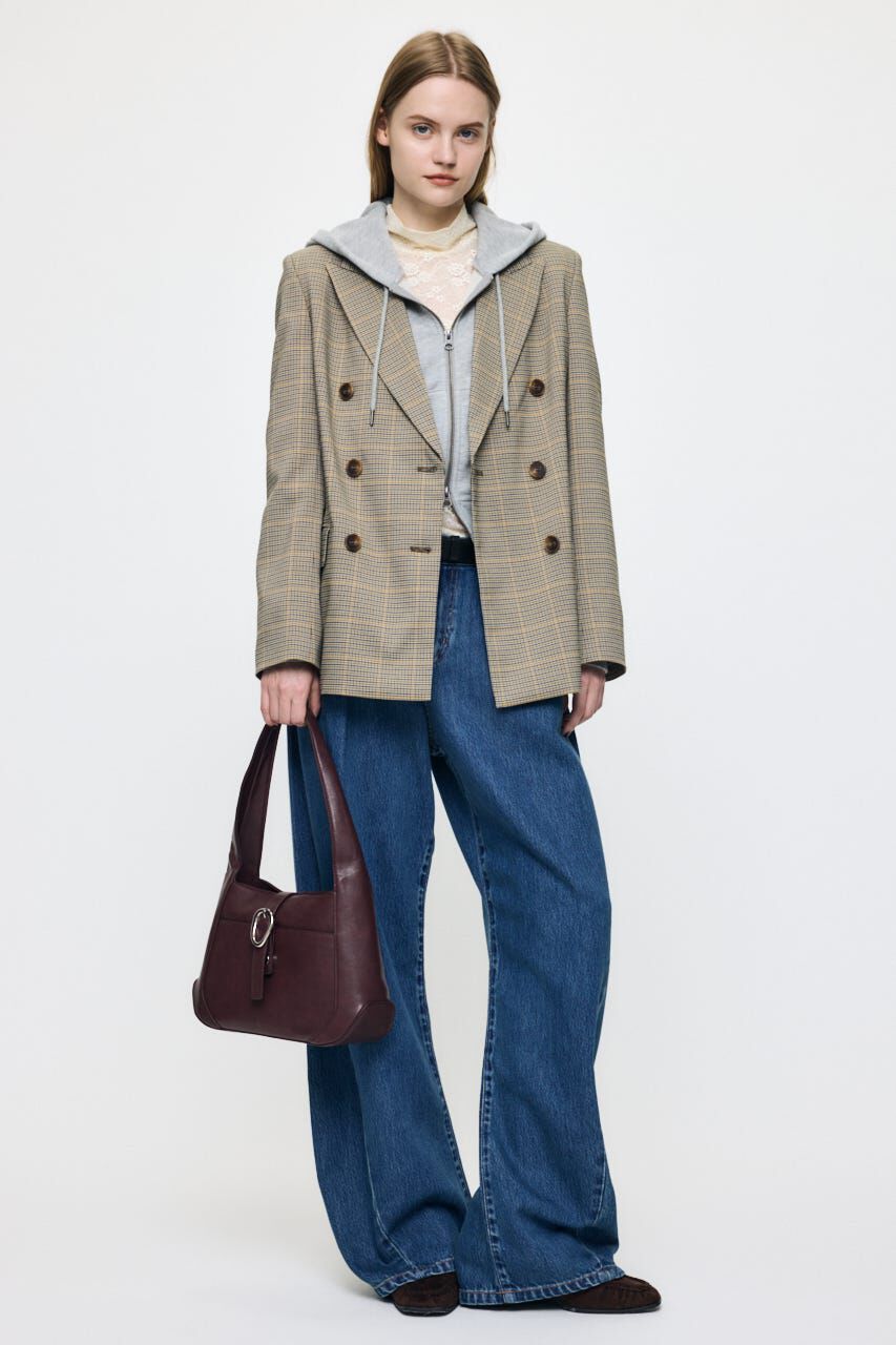 MOUSSY「DOUBLE BREASTED CHECK ジャケット」|その他|