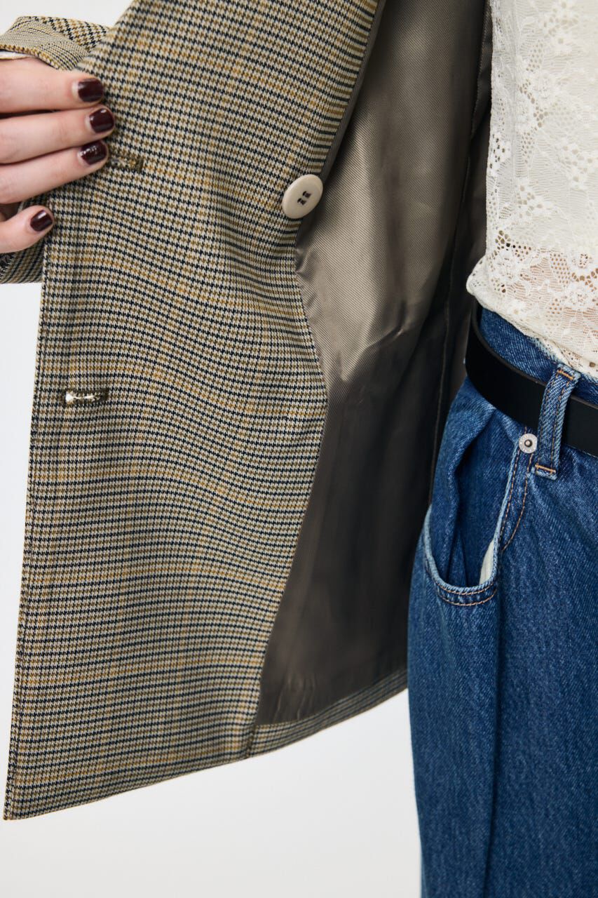 MOUSSY「DOUBLE BREASTED CHECK ジャケット」|その他|