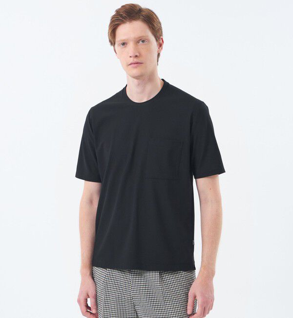 MACKINTOSH PHILOSOPHY「ブリテック 半袖クルーネックTシャツ レノクロストリコット」|Tシャツ・カットソー|ブラック
