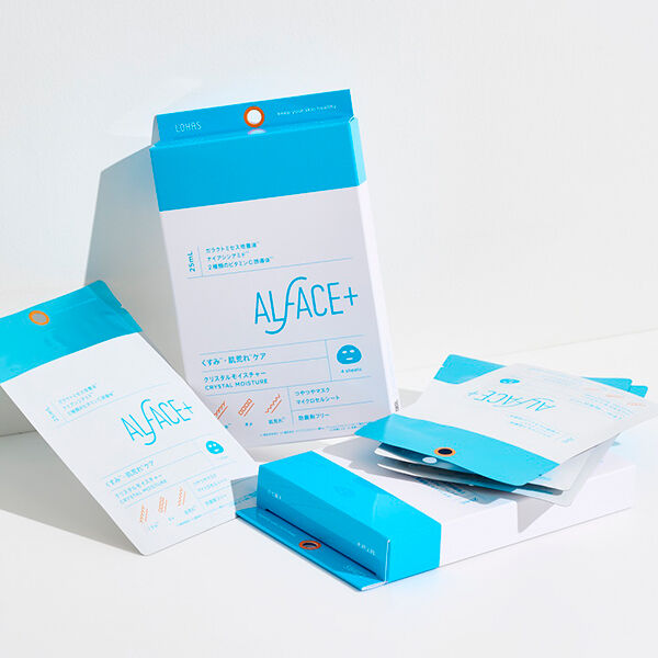 ALFACE＋（オルフェス）「ALFACE+(オルフェス) クリスタルモイスチャー つやつやマスク (25ml&times;4枚入りBOX)」|フェイスマスク・パック|
