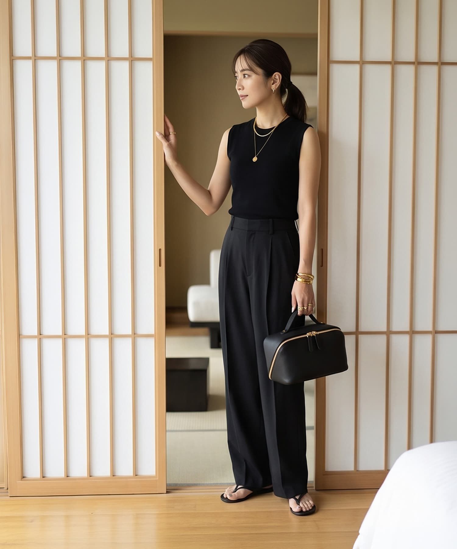 STYLE DELI「【DELI by】本革ダブルジップ トラベルメイクアップポーチ」|ポーチ|
