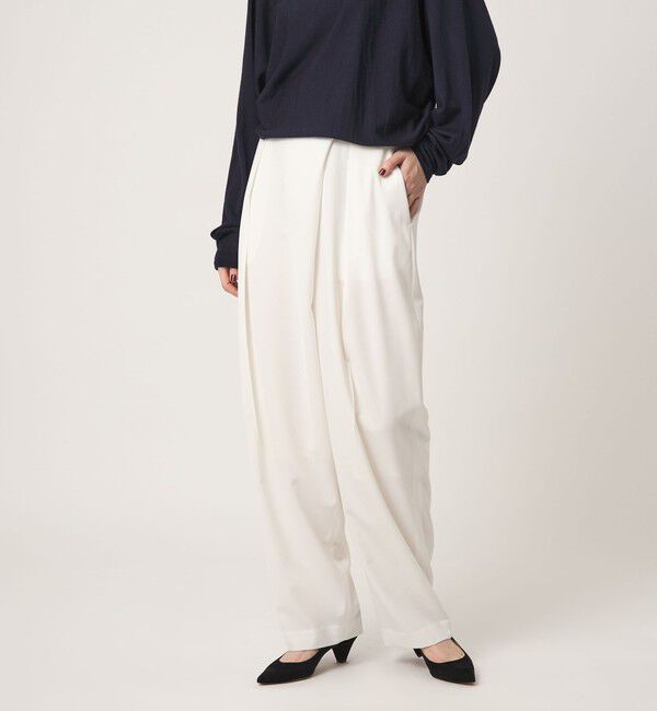 conte「＜conte＞アシンメトリー ラップワイドパンツ WHITE」|その他|