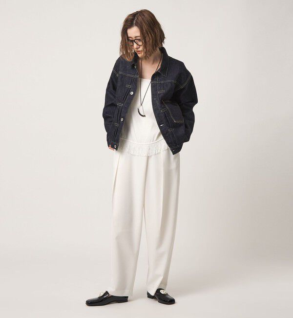 conte「＜conte＞アシンメトリー ラップワイドパンツ WHITE」|その他|