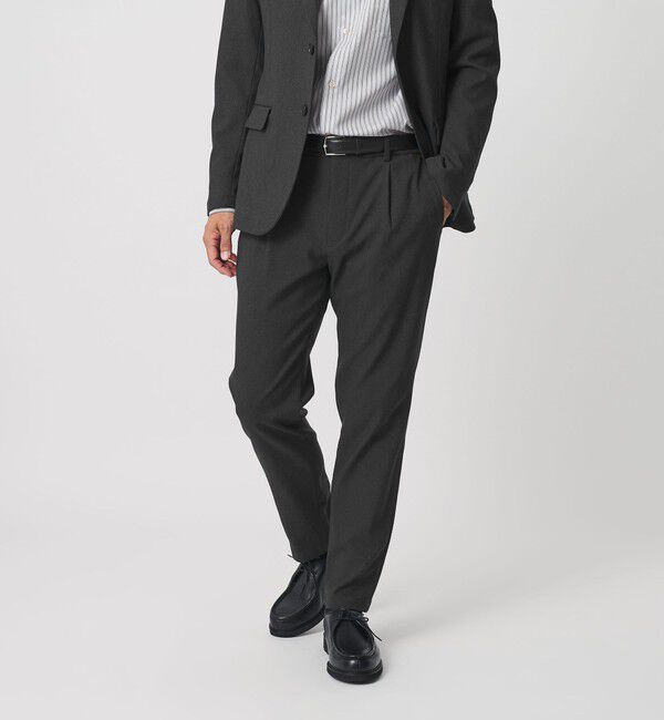 BEAUTY&YOUTH UNITED ARROWS「リサイクル ポリエステル 1プリーツ テーパード パンツ NO.3 セットアップ対応 ヨコストレッチ ウォッシャ」|チノ|
