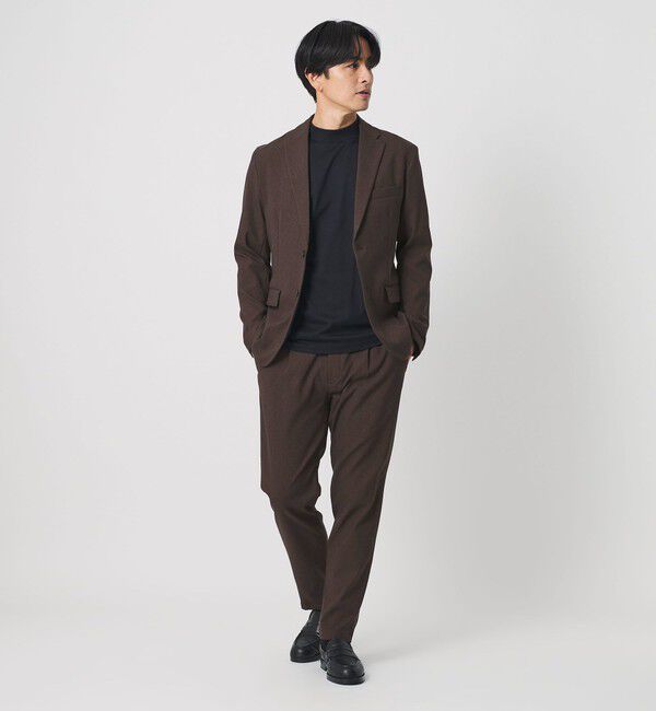 BEAUTY&YOUTH UNITED ARROWS「リサイクル ポリエステル 1プリーツ テーパード パンツ NO.3 セットアップ対応 ヨコストレッチ ウォッシャ」|チノ|