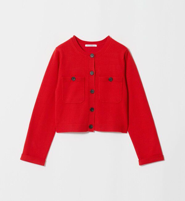 BEAUTY&YOUTH UNITED ARROWS「ポケット ショートカーディガン ウォッシャブル」|カーディガン|RED
