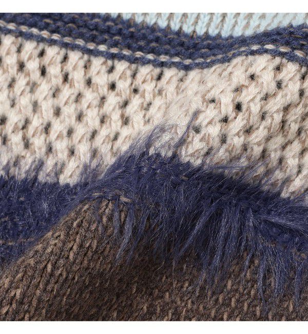 Ray BEAMS 「【別注】boussole / ボーダージップ ニット カーディガン」|ニット・セーター|