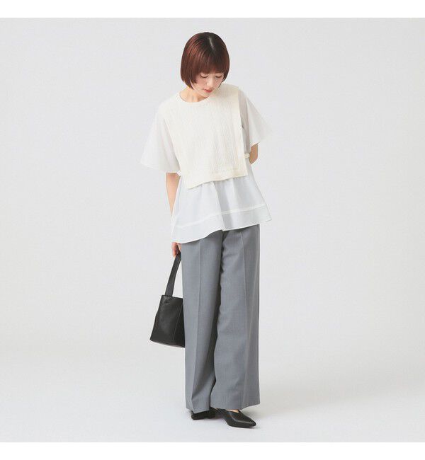 Ray BEAMS 「ケーブル ジャカード キリカエ プルオーバー」|Tシャツ・カットソー|