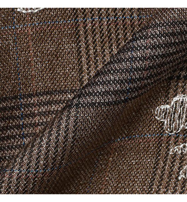 Ray BEAMS 「チェック 刺繍 ミニ ワンピース」|ワンピース|