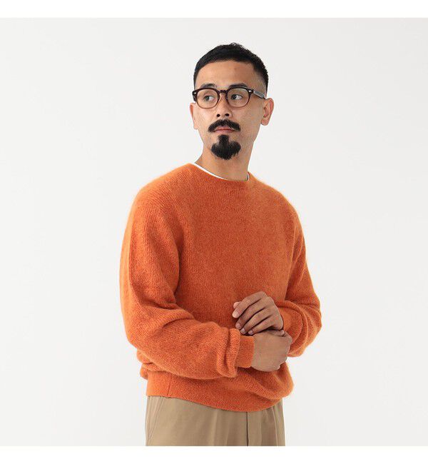 BEAMS PLUS「7ゲージ ガーター ステッチ クルーネック」|ニット・セーター|