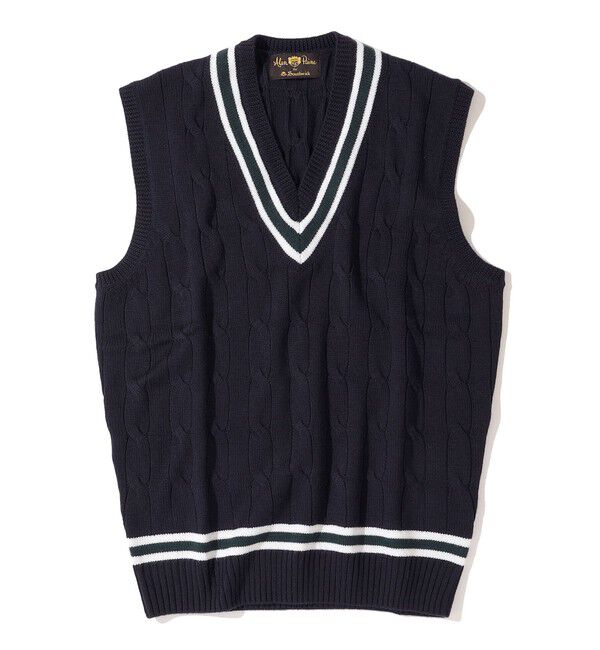 SHIPS「【SHIPS EXCLUSIVE】Southwick: Alan Paine Wool Cricket Vest」|ベスト・ジレ|ネイビー