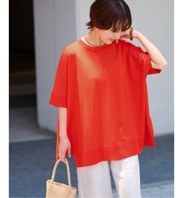 JOURNAL STANDARD relume「《追加5》接触冷感 / ウォッシャブルクールポンチョプルオーバー」|ニット・セーター|