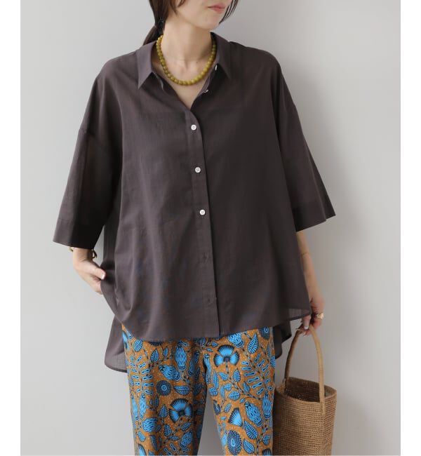 JOURNAL STANDARD relume「シアーコットンハーフスリーブビッグシャツ」|シャツ・ブラウス|