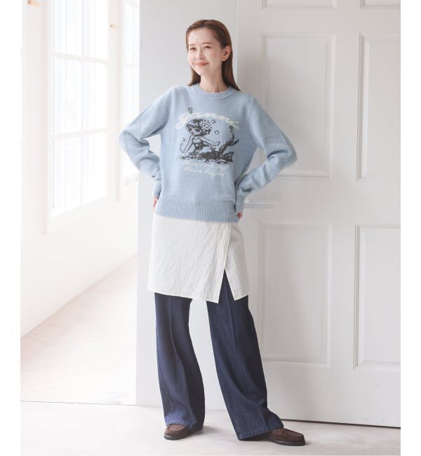 U by SPICK&SPAN「《新宿・WEB限定》GANNI / ガニー Graphic Wool Sweater Mermaid」|ニット・セーター|