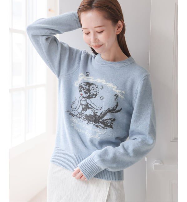 U by SPICK&SPAN「《新宿・WEB限定》GANNI / ガニー Graphic Wool Sweater Mermaid」|ニット・セーター|