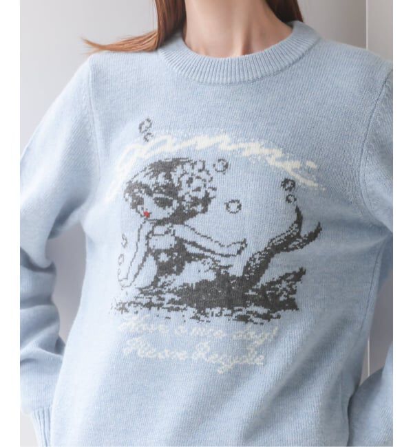 U by SPICK&SPAN「《新宿・WEB限定》GANNI / ガニー Graphic Wool Sweater Mermaid」|ニット・セーター|