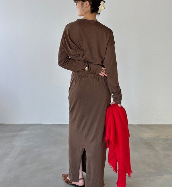  「【OKOCHI企画】スラブドレープワンピース」|ワンピース|