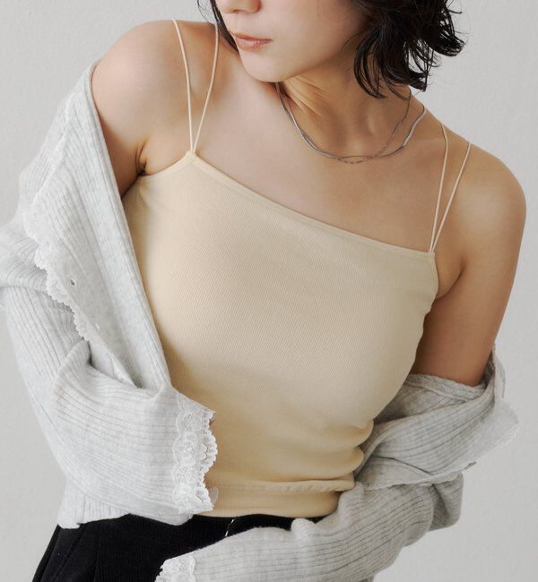  「【ベストヒットアイテム/累計販売10万枚突破】カップ付きクロップドブラキャミ」|キャミソール|