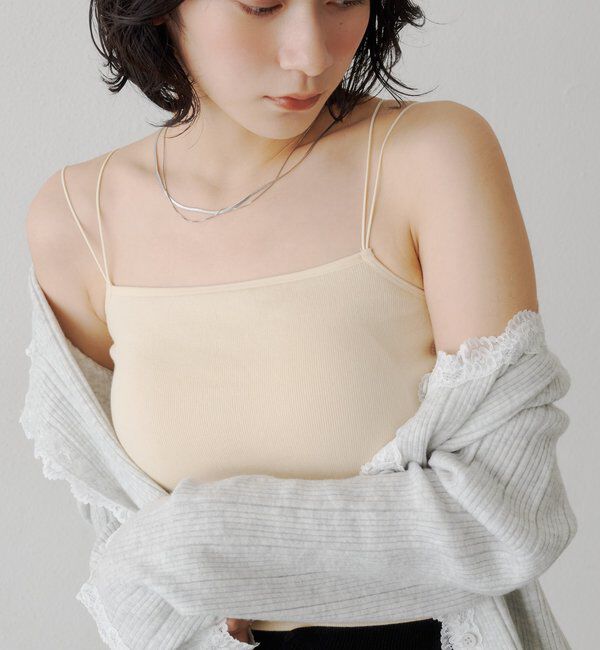  「【ベストヒットアイテム/累計販売10万枚突破】カップ付きクロップドブラキャミ」|キャミソール|