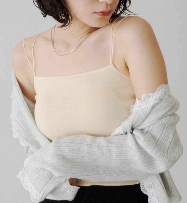  「【ベストヒットアイテム/累計販売10万枚突破】カップ付きクロップドブラキャミ」|キャミソール|
