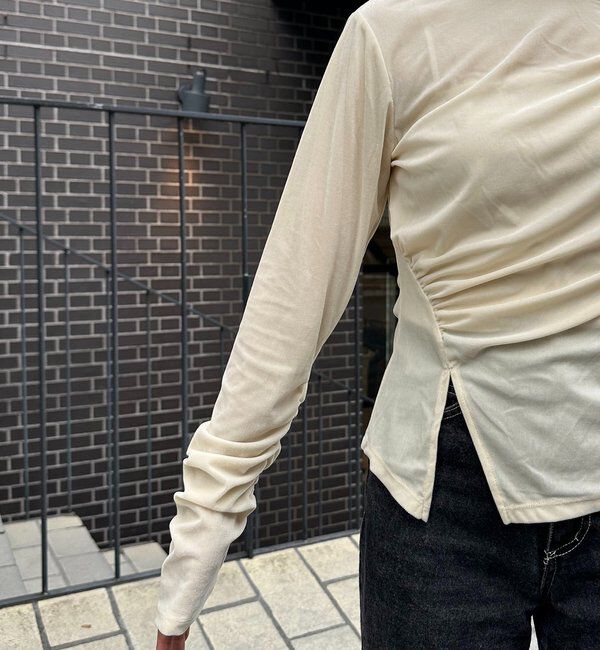  「ベロアアシメトップス」|Tシャツ・カットソー|